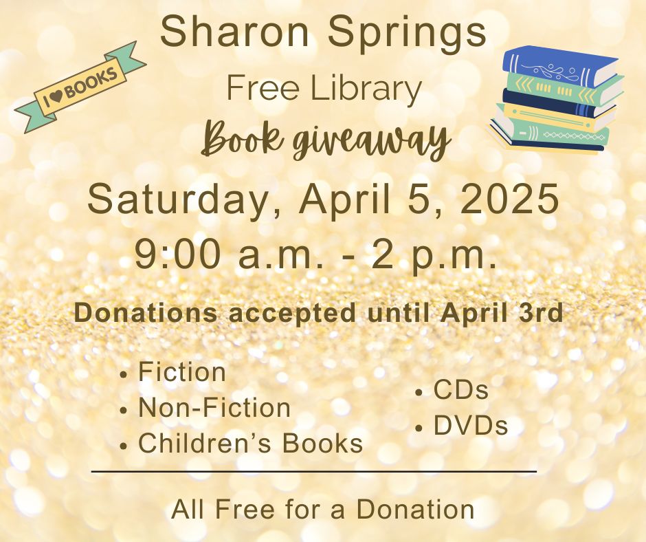 The Annual Book Giveaway will be held Saturday, April 5, 2025 from 9:00 a.m. - 2 p.m.