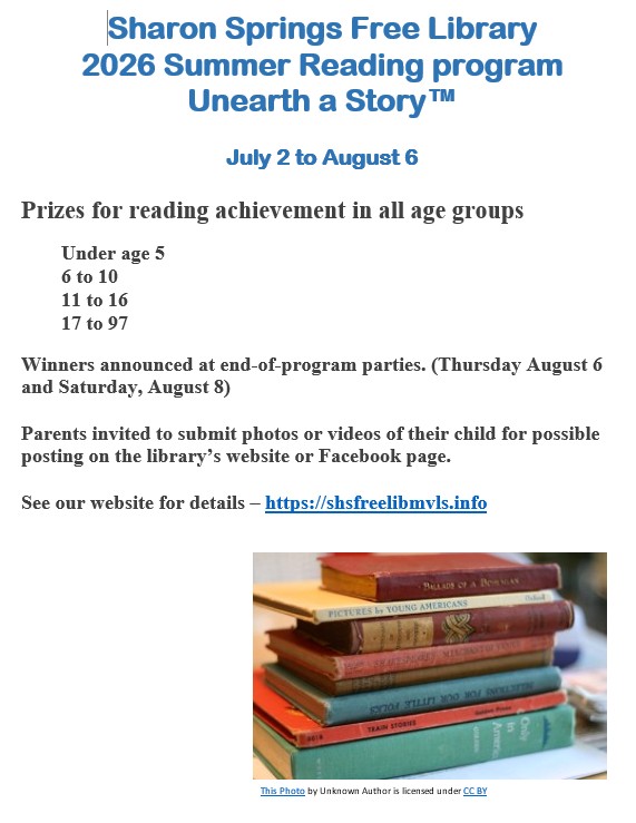 Summer Reading Program 2026 Poster